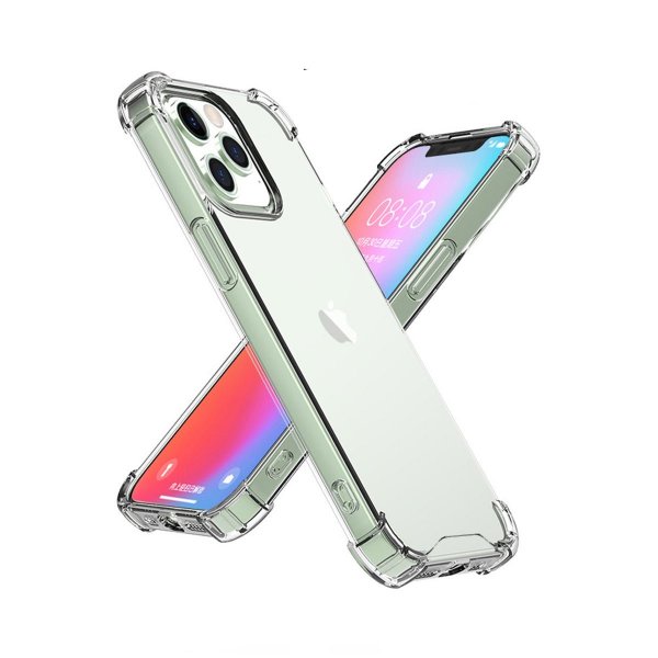 iPhone 14 Pro Max Kuori Vahvistetut Kulmat Läpinäkyvä