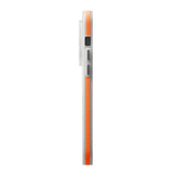 Rvelon iPhone 14 Pro -kuori, aaltopahvikuviollinen, MagSafe, oranssi