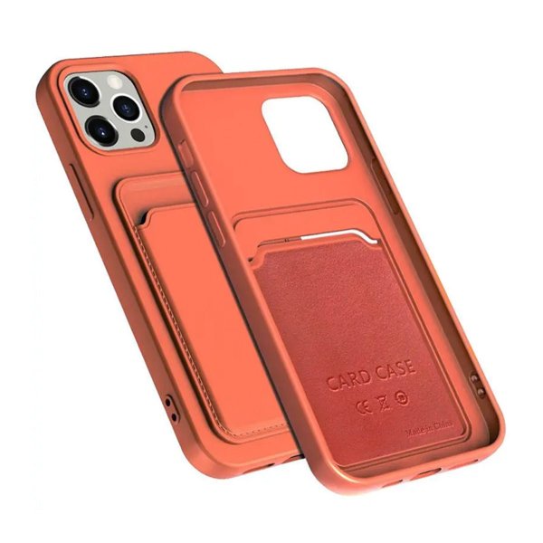 iPhone 14 Pro Kuoret Korttipidike Oranssi