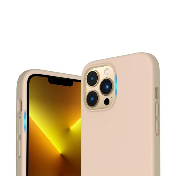 Rvelon iPhone 14 Pro Silikonikuori Beige