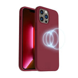 Rvelon iPhone 14 Pro -kuori silikoni MagSafe, punainen
