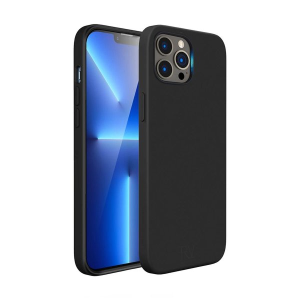 Rvelon iPhone 14 Pro Kuori Silikoni Musta
