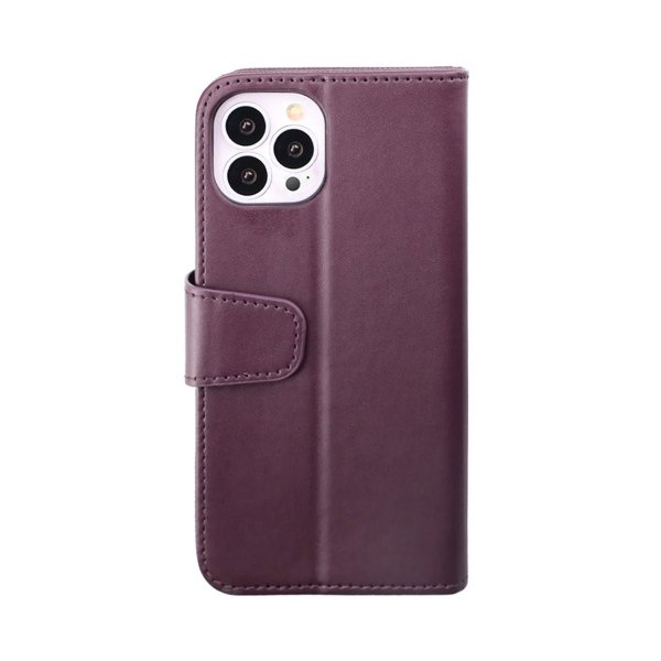 Rvelon iPhone 14 Pro suojakuori taitettavalla korttitaskulla, violetti