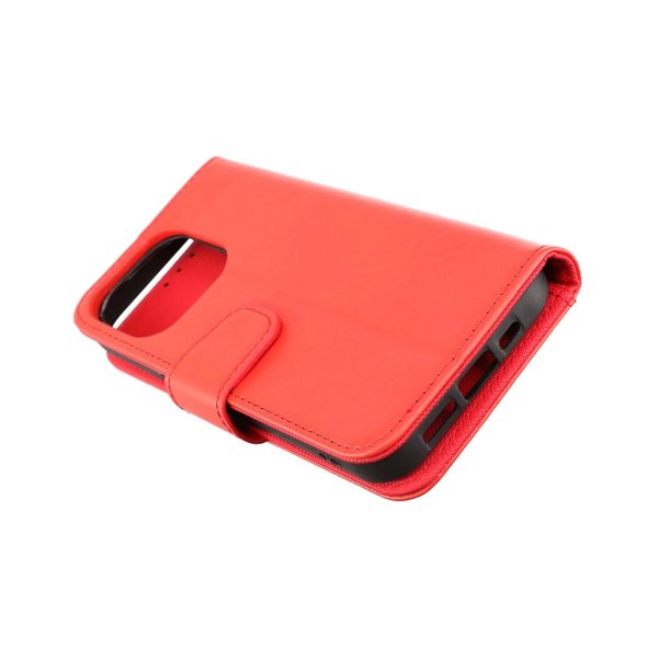 Rvelon iPhone 14 Pro -suojakuori, avattava korttipaikka, punainen