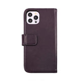 Rvelon iPhone 14 Pro -kotelo, aitoa nahkaa, korttipaikka, violetti