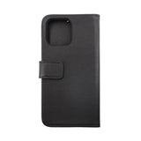 Rvelon iPhone 14 Pro -suojakuori, aitoa nahkaa, korttipaikka, musta