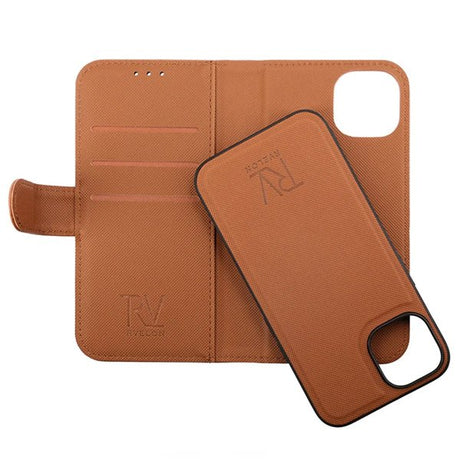 Rvelon iPhone 14 Pro -suojakuori magneettisella irrotettavalla kannella, ruskea