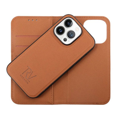 Rvelon iPhone 14 Pro -suojakuori magneettisella irrotettavalla kannella, ruskea