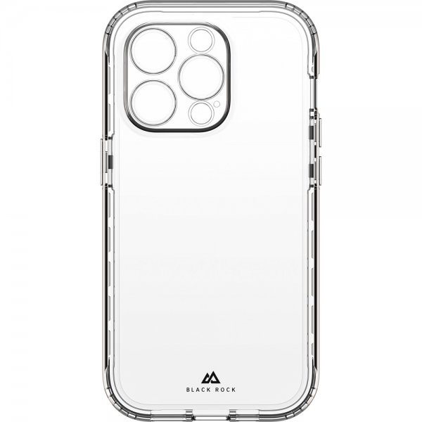 Black Rock iPhone 14 Pro -suojakuori 360° Real Glass Case - musta kirkas