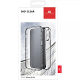 Black Rock iPhone 14 Pro -suojakuori 360° Real Glass Case - musta kirkas