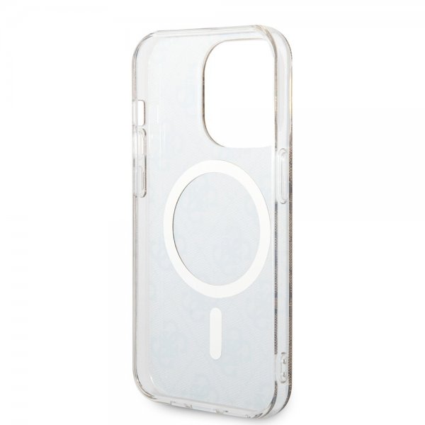 Guess iPhone 14 Pro -kuoret 4G Pattern MagSafe, ruskea