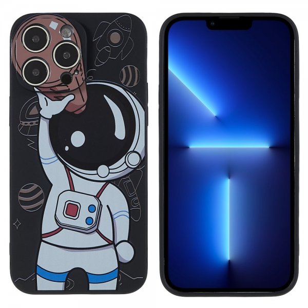 iPhone 14 Pro Kuoret Astronautti Musta Ruskea