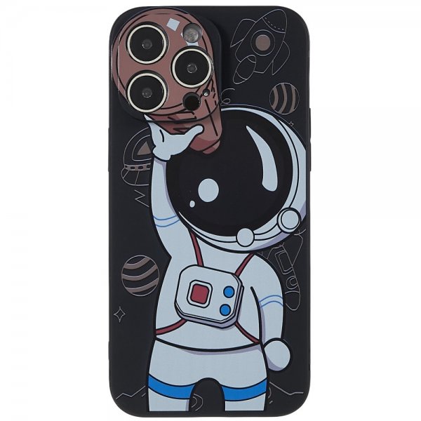 iPhone 14 Pro Kuoret Astronautti Musta Ruskea