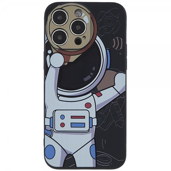 iPhone 14 Pro -kuoret Astronautti Musta Harmaa