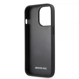 AMG iPhone 14 Pro Kuori Hiilikuitu-efekti Leimattu Logo Musta