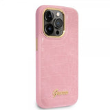 Guess iPhone 14 Pro -suojakuori Croco Rosa