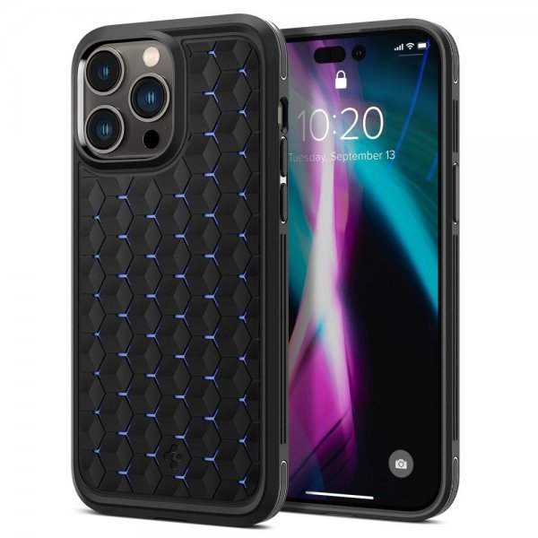 Spigen iPhone 14 Pro Cryo Armor -kuori, mattamusta