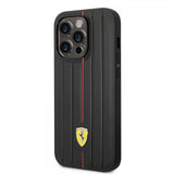 Ferrari iPhone 14 Pro Kuori Kohokuvioidut Raidat Punainen