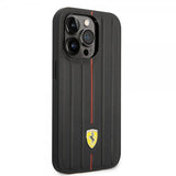 Ferrari iPhone 14 Pro Kuori Kohokuvioidut Raidat Punainen