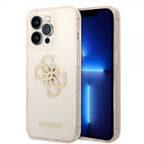 Guess iPhone 14 Pro Kuori Full Glitter Kulta