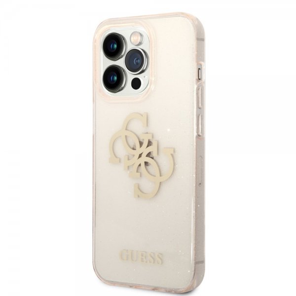 Guess iPhone 14 Pro Kuori Full Glitter Kulta