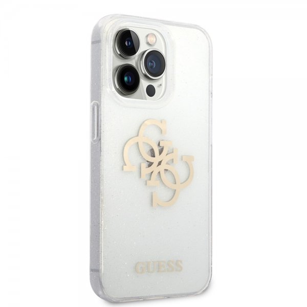 Guess iPhone 14 Pro Kuori Full Glitter Transparent