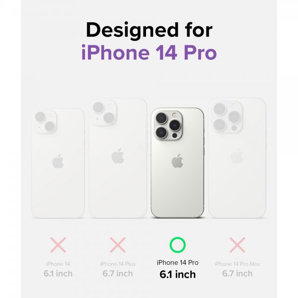 Ringke iPhone 14 Pro Kuori Fusion Matte Smoke Black