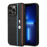 BMW iPhone 14 Pro Kuoret Hexagonal Pattern Musta