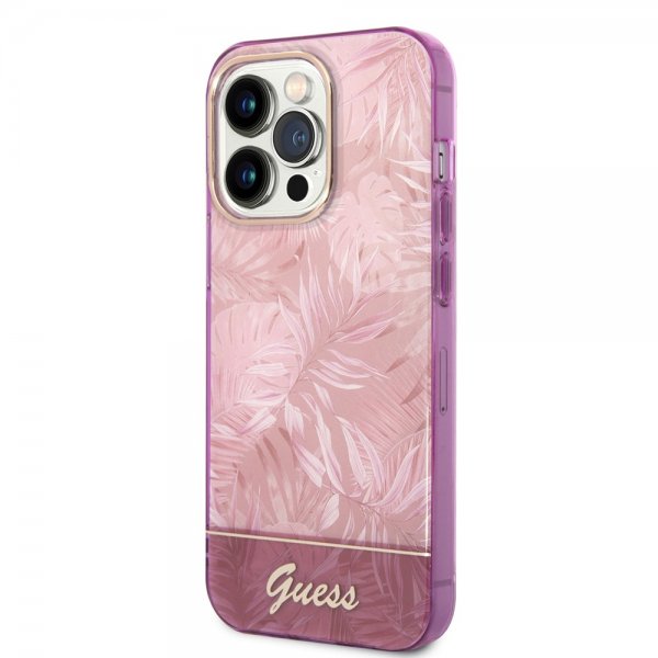 Guess iPhone 14 Pro Kuori Jungle Pink