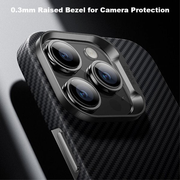 Benks iPhone 14 Pro -kuori, kevlar, MagSafe, musta