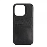 Krusell iPhone 14 Pro Kuori Leather CardCover Musta