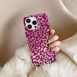 iPhone 14 Pro Leopardikuvioinen Kuori Violetti