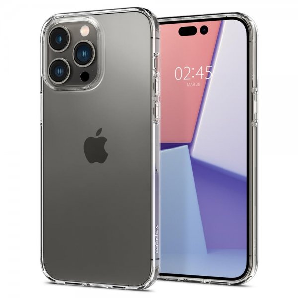 Spigen iPhone 14 Pro -suojakuori Liquid Crystal Crystal Clear