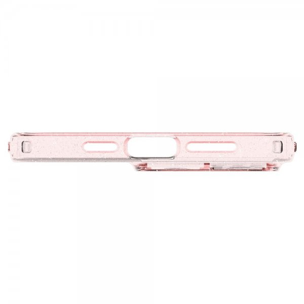 Spigen iPhone 14 Pro -suojakuori Liquid Crystal Glitter Rose Quartz