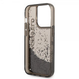 Karl Lagerfeld iPhone 14 Pro -kuori Liquid Glitter Translucent, musta