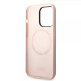 Karl Lagerfeld iPhone 14 Pro -kuori Liquid Silicone Karl MagSafe Pinkki