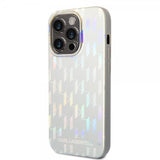 Karl Lagerfeld iPhone 14 Pro Kuori Monogram Iridescent Silver