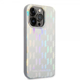 Karl Lagerfeld iPhone 14 Pro Kuori Monogram Iridescent Silver