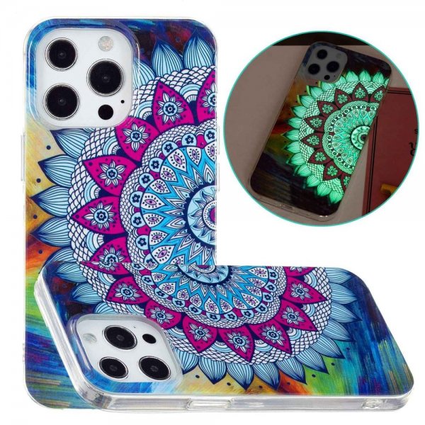 iPhone 14 Pro Kuoret Kuvio Sininen Mandala