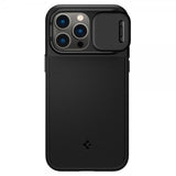 Spigen iPhone 14 Pro -suojakuori Optik Armor MagFit Musta