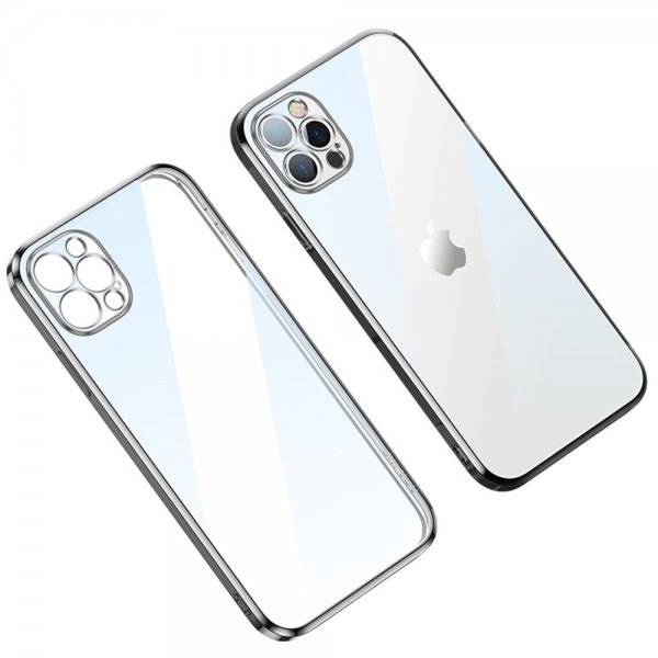 Sulada iPhone 14 Pro -kuori, pinnoitettu reuna, hopea