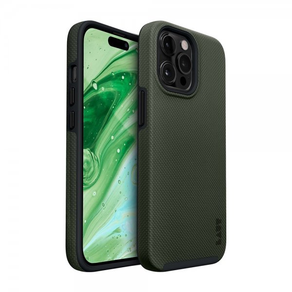 LAUT iPhone 14 Pro Kuori Shield Olive