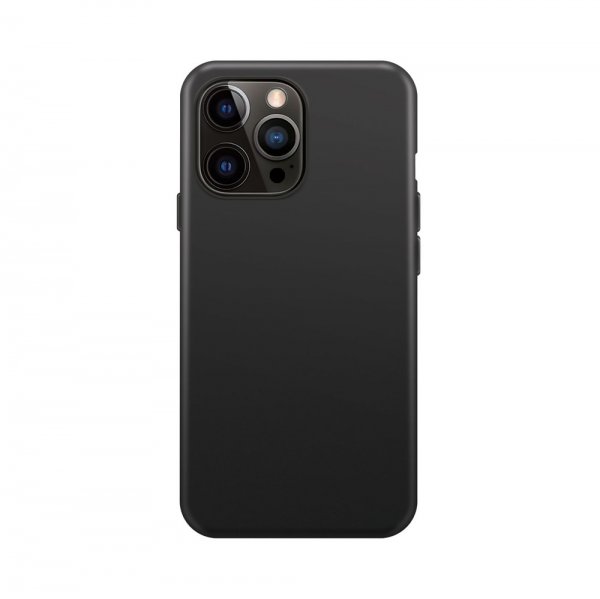 Xqisit iPhone 14 Pro Silikonikuori Musta