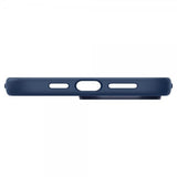 Spigen iPhone 14 Pro -kuori, Silicone Fit MagFit, laivastonsininen