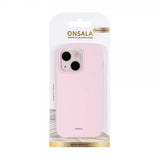 Onsala iPhone 14 Pro -silikonikuori, Chalk Pink