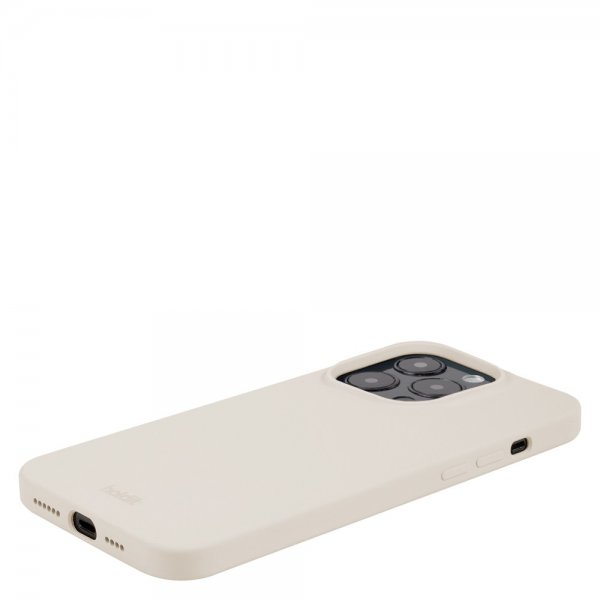 holdit iPhone 14 Pro Kuori Silikoni Light Beige
