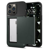 Spigen iPhone 14 Pro -suojakuori Slim Armor CS Abyss Green