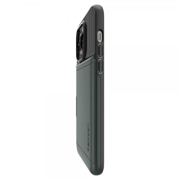 Spigen iPhone 14 Pro -suojakuori Slim Armor CS Abyss Green