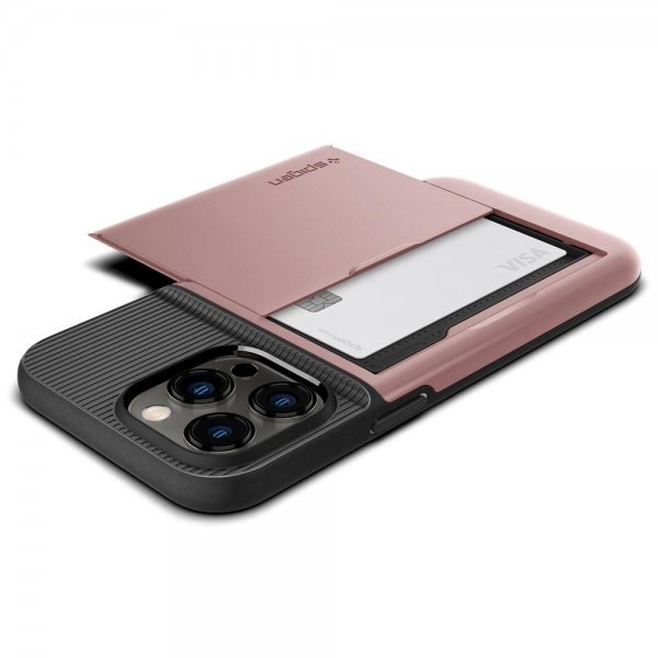 Spigen iPhone 14 Pro -suojakuori Slim Armor CS Rose Gold