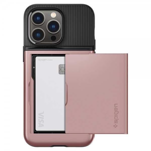 Spigen iPhone 14 Pro -suojakuori Slim Armor CS Rose Gold
